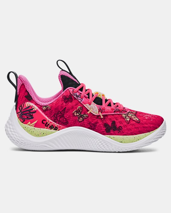 Grade School Curry Flow 10 'Unicorn & Butterfly' Basketball Shoes, Pink, pdpMainDesktop image number 0